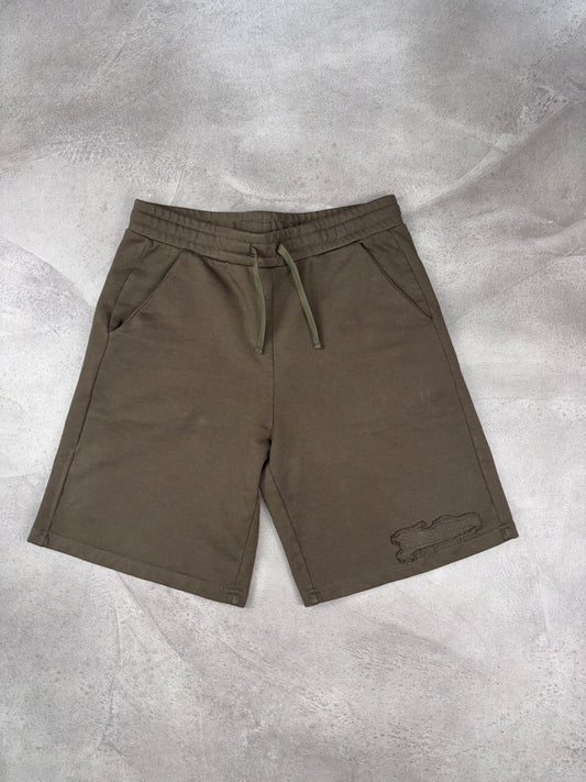 Five One Patchwork Shorts – Olive Taupe